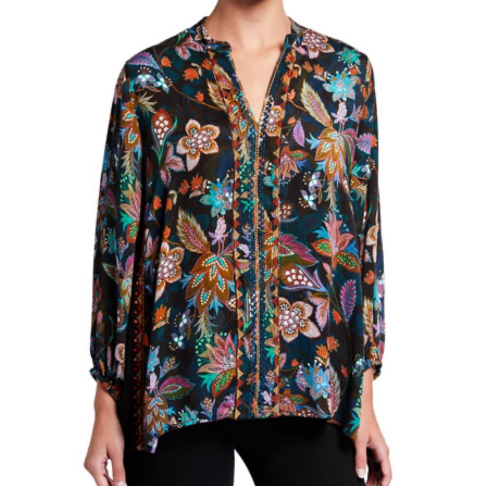 Floral Print Effortless Swing Blouse